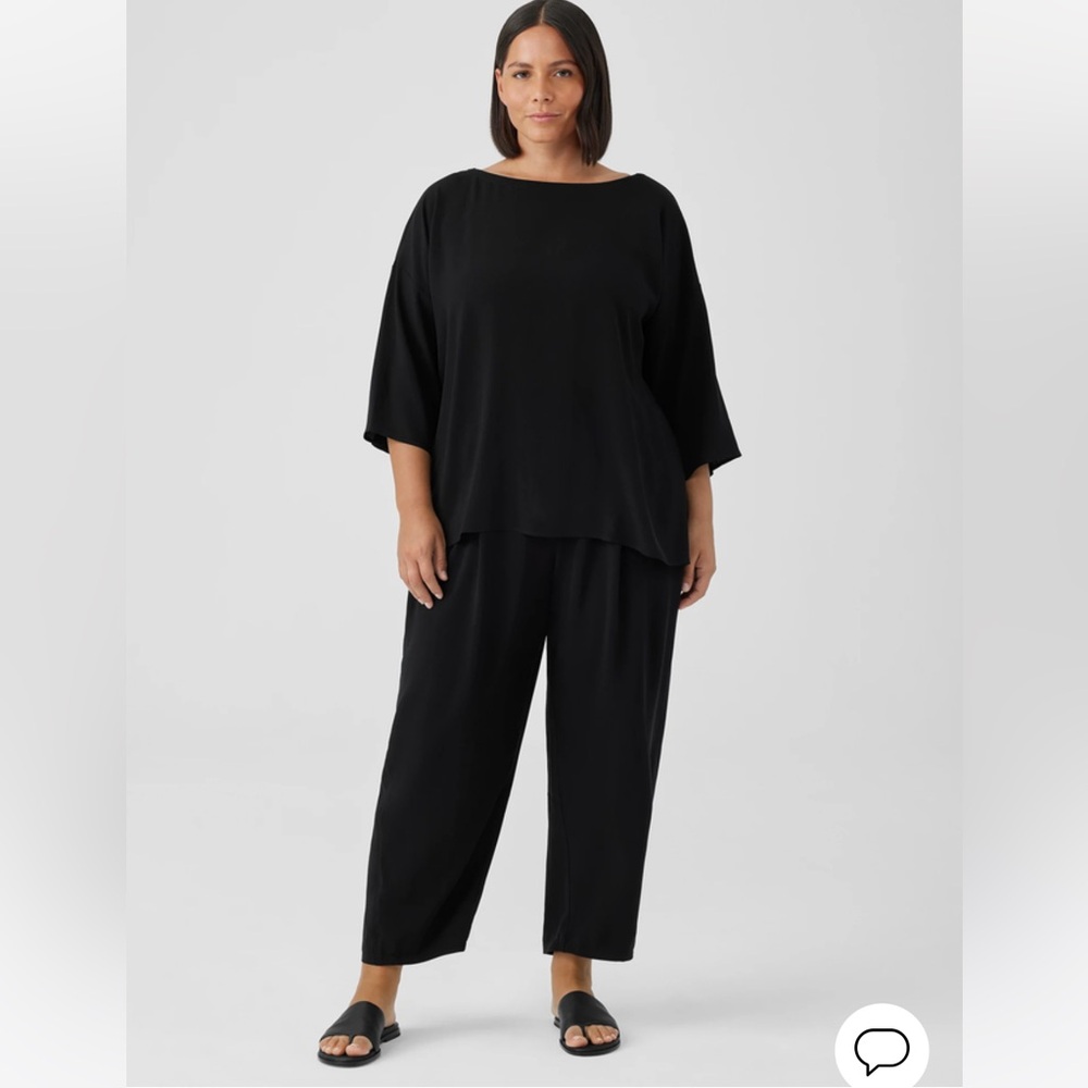 Relaxed Black Wide-Leg Pants - Women